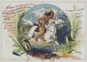 Indien rouge à cheval - American School