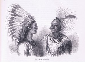 Guerriers indiens rouges, illustration de Cassell