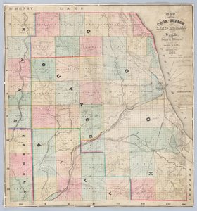 Carte de Rees des comtés de Cook et DuPage