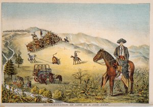 Représentation de la vie dans un camp de vaches - American School