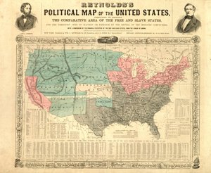 Carte politique de Reynolds des États-Unis, c.1850 - American School