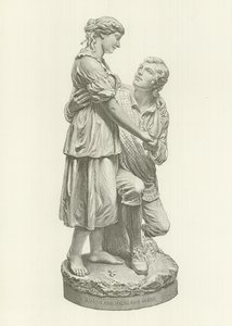 Robert Burns et Highland Mary (gravure) - American School