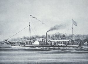 Le bateau à vapeur de Robert Fulton, le 