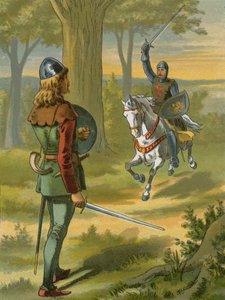 Robin des Bois arrête le chevalier en armure noire