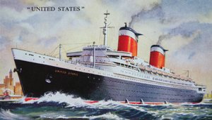 Voyage inaugural du SS United States en 1952