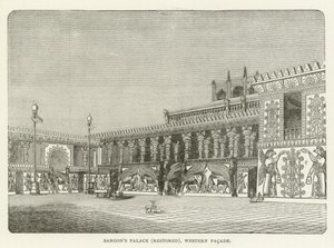 Palais de Sargon (restauré), façade ouest - American School