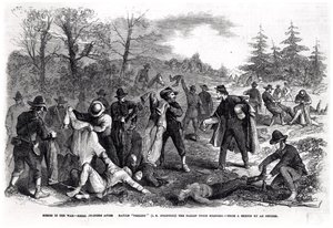 Scènes de la guerre : Soldats rebelles après la bataille 