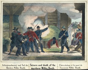 Arrestation et mort du meurtrier Wilkie Booth, pub. 1865