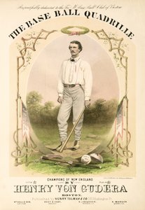 Couverture de partition pour The Base Ball Quadrille écrit par Henry von Gudera et publié par Henry Tolman & Co. - American School