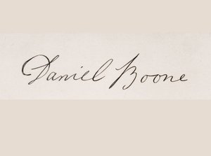Signature de Daniel Boone - American School