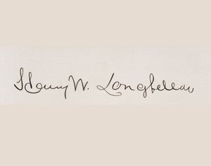 Signature de Henry Wadsworth Longfellow - American School