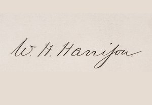 Signature de Henry William Harrison - American School