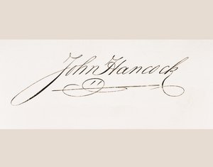 Signature de John Hancock