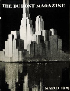 Gratte-ciel, couverture du DuPont Magazine, mars 1929 - American School