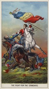 Soldats combattant à cheval - American School