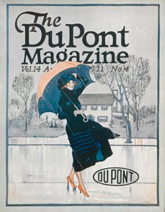 Quelque chose de nouveau dans les vêtements de sport, couverture du DuPont Magazine, avril 1921