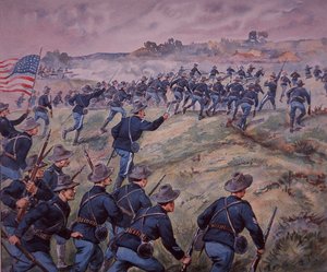 Guerre hispano-américaine de 1898, les troupes américaines prennent d