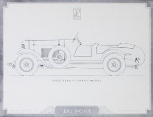 Speedster - Modèle LeMans, Voitures DuPont, 1921 - American School