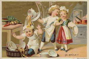 Renversant de la soupe sur l