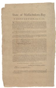 État du Massachusetts en convention, Constitution de l