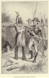Tecumesh réprimande le général Proctor (litho) - American School
