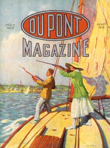 Le Grand Tournoi de Tir au Piège Américain de 1919, couverture du DuPont Magazine, août 1919 - American School