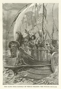 Le doge aveugle Dandolo de Venise à la tête de la quatrième croisade - American School