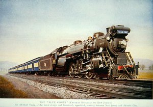 Le train Blue Comet, vers 1930