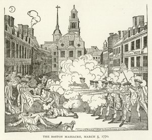 Le massacre de Boston, 5 mars 1770 - American School