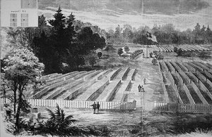 Le cimetière du camp de prisonniers de guerre à Andersonville