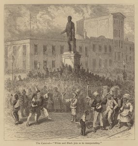 Le Carnaval, "Blancs et Noirs se joignent à la mascarade" - American School
