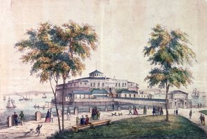 Le Castle Garden à la Battery, gravé par D.W Lewis