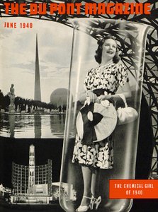 La fille chimique, couverture du DuPont Magazine, juin 1940 - American School
