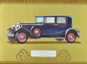 The Club Sedan, A Custom Eight by Packard, pub.1930 (litho couleur) - American School