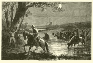 Les confédérés traversant le Potomac, septembre 1862 - American School