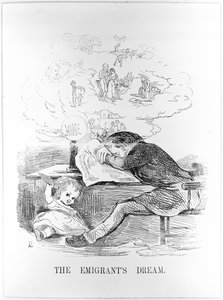 Le rêve des émigrants, publié dans Yankee Doodle, 20 mars 1847 - American School