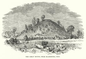 Le Grand Tertre, près de Miamisburg, Ohio (gravure) - American School