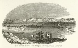Le grand tumulus de Koyunjik, sur le site de Ninive - American School