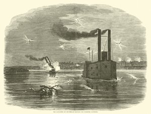 Le Lancaster et la Suisse franchissant les batteries de Vicksburg, mars 1863 - American School