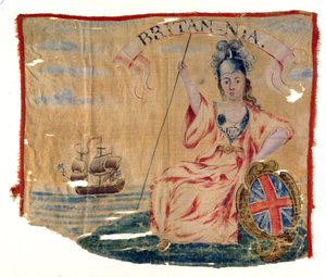 Le drapeau de Louisbourg Britannia, 1745 - American School