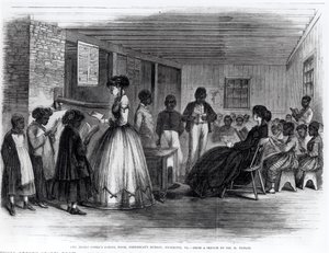 Salle de classe des demoiselles Cooke, Bureau des Affranchis, Richmond, Va., de 