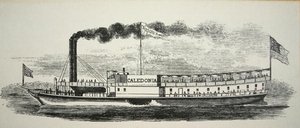 Le bateau à roues latérales du Mississippi 