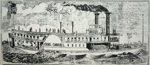 Le bateau à roues latérales du Mississippi 