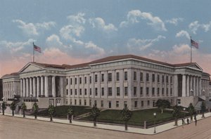 Office des brevets, Washington DC (lithographie couleur) - American School