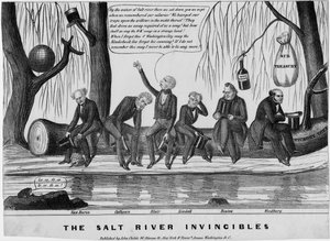 Les invincibles de la rivière Salée, publié par John Childs, New York et Washington, vers 1840 - American School