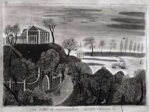 La tombe de Washington, Mount Vernon, Va., après 1807 - American School