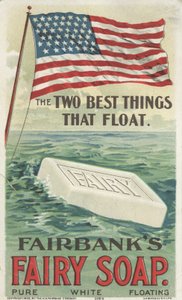 Les deux meilleures choses qui flottent, publicité pour le savon flottant Fairy de Fairbanks, 1898 - American School