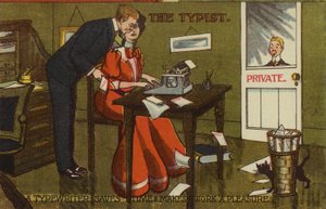 La dactylo - une machine à écrire économise du temps et rend le travail agréable - American School