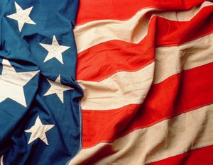 Drapeau des États-Unis, avant 1912 (détail) - American School
