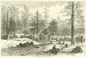La Wilderness, scène de la mort de Wadsworth, mai 1864 - American School